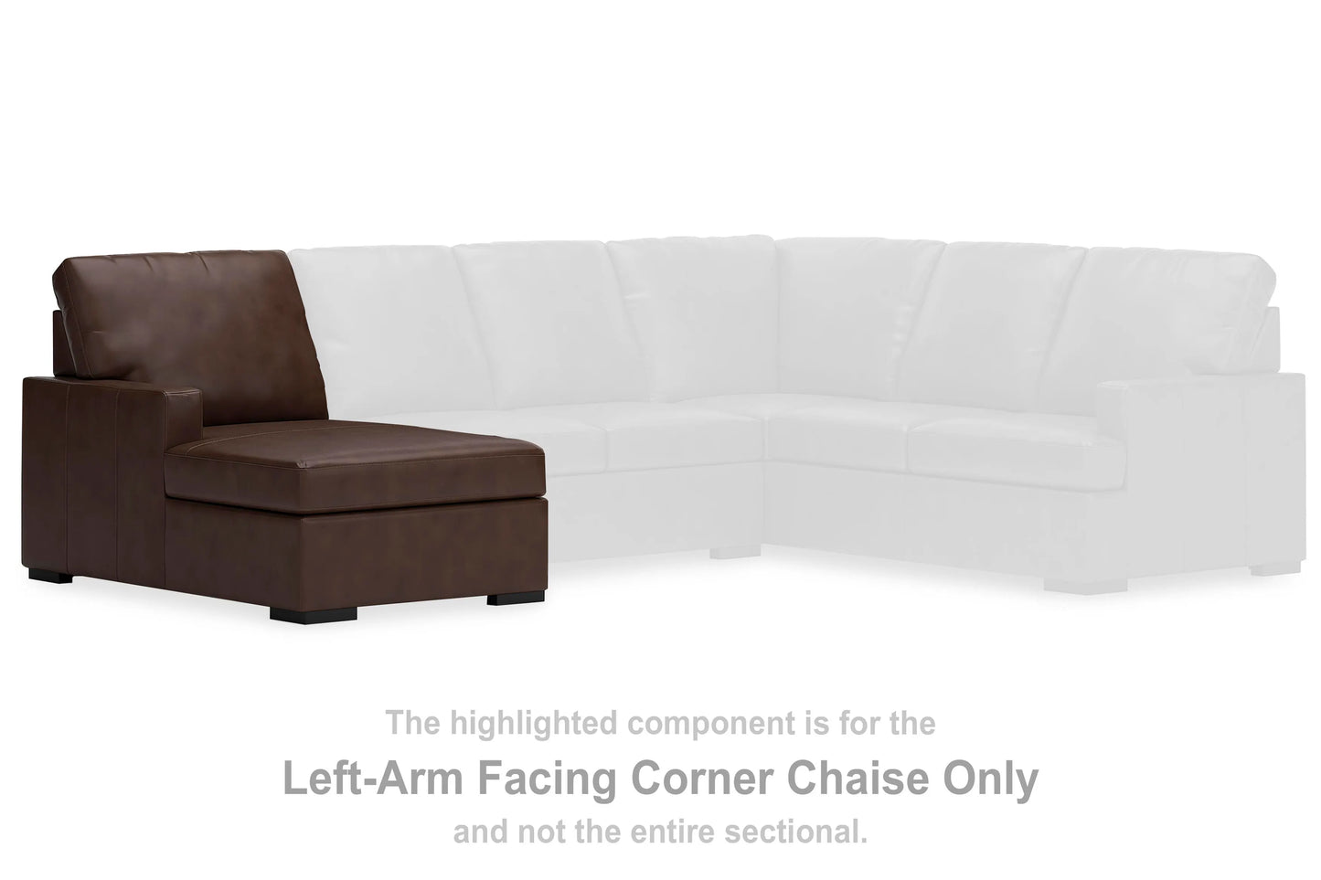 Chaise longue esquinera moderna con brazo izquierdo