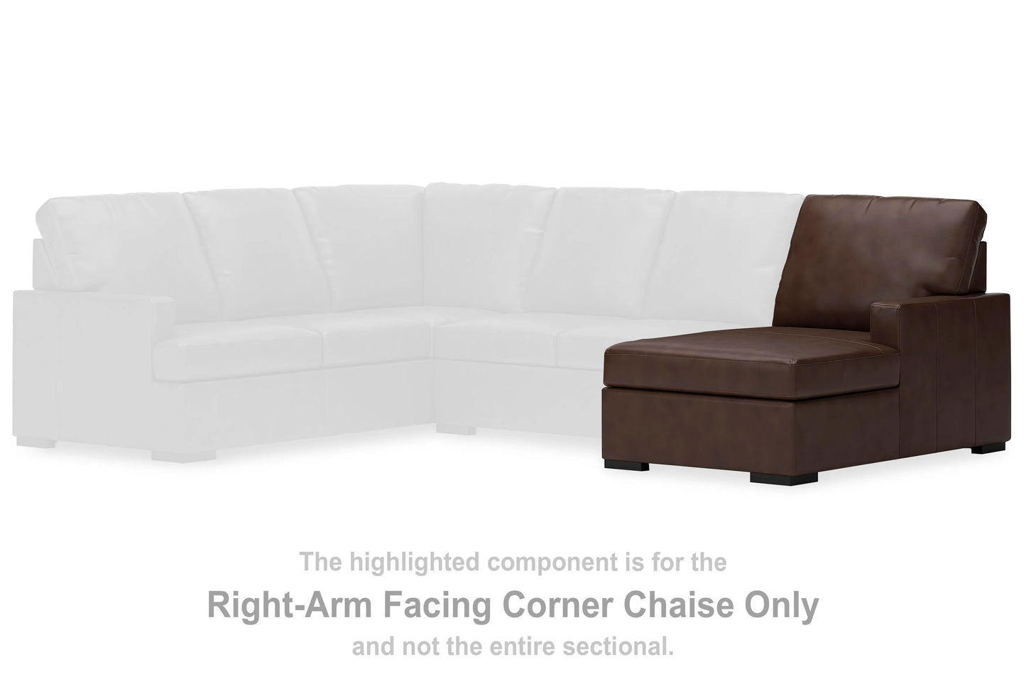 Chaise longue esquinera moderna con brazo derecho