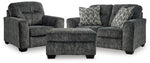 Loveseat, sillón extragrande y otomana Lonoke