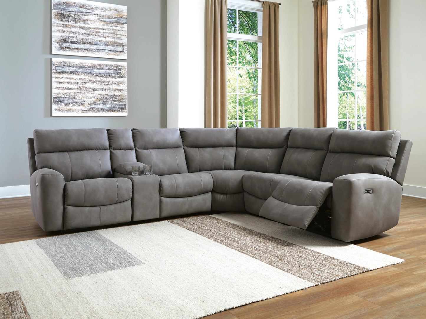 Next-Gen DuraPella 6-Piece Power Reclining Sectional