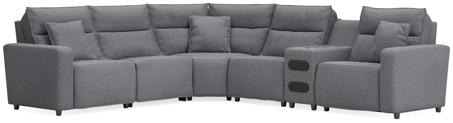 ModMax II 6-Piece Reclining Sectional with Audio Console