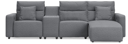 ModMax II 4-Piece Reclining Sectional with Chaise and Console