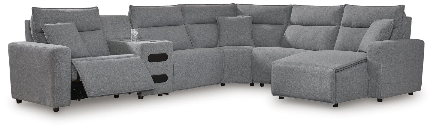 ModMax II 6-Piece Reclining Sectional with Chaise and Audio Console