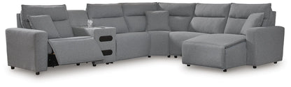 ModMax II 6-Piece Reclining Sectional with Chaise and Audio Console