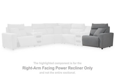 Sillón reclinable eléctrico ModMax II con brazo derecho
