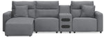 ModMax II 4-Piece Reclining Sectional with Chaise and Audio Console