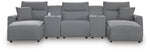 ModMax II 5-Piece Reclining Sectional with Double Chaise and Consoles