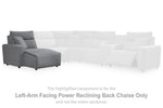 Chaise longue reclinable eléctrica ModMax II con brazo izquierdo