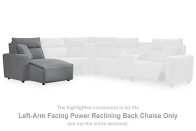 Chaise longue reclinable eléctrica ModMax II con brazo izquierdo
