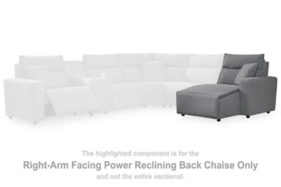 Chaise longue reclinable eléctrica ModMax II con brazo derecho