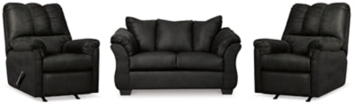 Loveseat Darcy y dos sillones reclinables