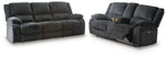 Draycoll Power Reclining Sofa and Loveseat