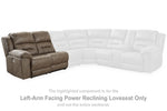 Loveseat reclinable eléctrico con brazo izquierdo Ravenel