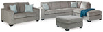 Sofá cama seccional de dos piezas, loveseat y otomana Altari