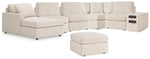 Seccional Modmax de 6 piezas con chaise longue y otomana