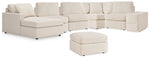 Seccional Modmax de 6 piezas con chaise longue y otomana