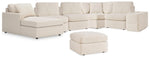 Seccional Modmax de 6 piezas con chaise longue y otomana