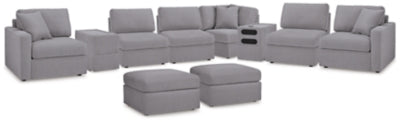 Seccional Modmax de 8 piezas y 2 otomanas