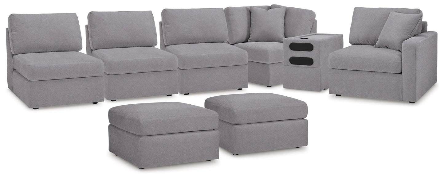 Seccional Modmax de 6 piezas y 2 otomanas