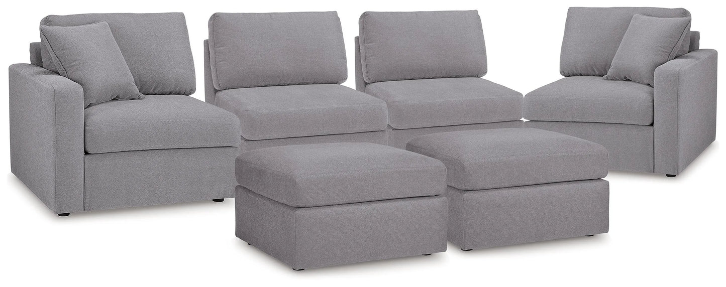 Seccional Modmax de 4 piezas y 2 otomanas