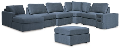 Seccional Modmax de 6 piezas con chaise longue y otomana