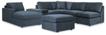 Seccional Modmax de 6 piezas con chaise longue y otomana