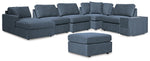 Seccional Modmax de 6 piezas con chaise longue y otomana