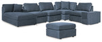 Seccional Modmax de 6 piezas con chaise longue y otomana
