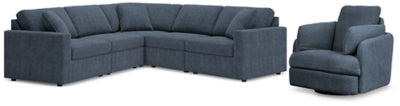 Sillón reclinable giratorio seccional de 5 piezas Modmax