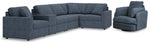 Sillón reclinable giratorio y seccional Modmax de 6 piezas