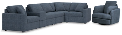 Sillón reclinable giratorio y seccional Modmax de 6 piezas