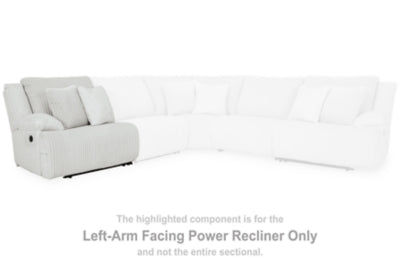 Sillón reclinable eléctrico de nivel superior con brazo izquierdo