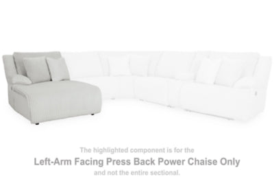 Chaise longue reclinable eléctrica de nivel superior con brazo izquierdo