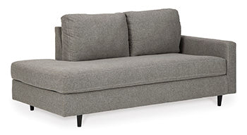 Chaise esquinera Lyman con brazo derecho