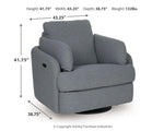 Sillón reclinable eléctrico giratorio Nuvella de última generación de Alainmont