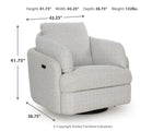 Sillón reclinable eléctrico giratorio Nuvella de última generación de Alainmont