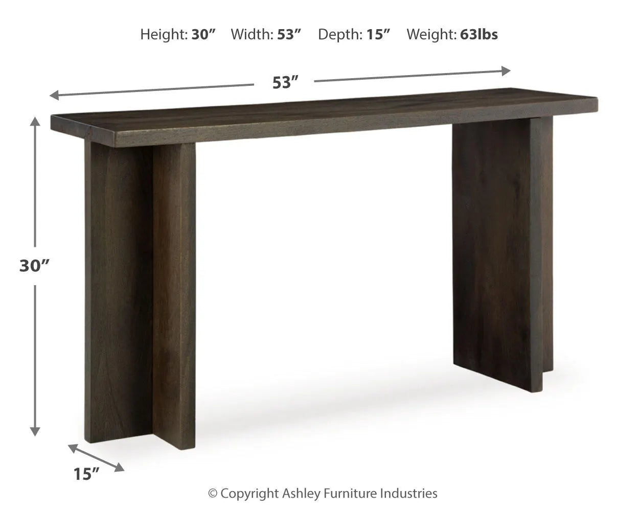Mesa consola de sofá Jalenry