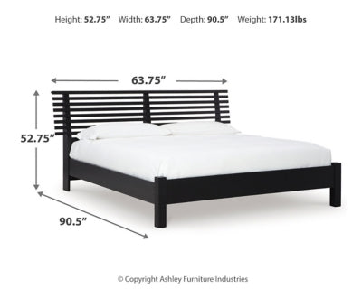 Cama Queen con paneles de láminas Danziar