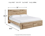 Cama Hyanna King con almacenamiento y paneles