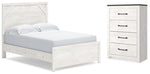 Cama y cómoda Gerridan con paneles completos