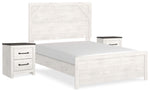 Cama Gerridan con paneles completos y dos mesitas de noche