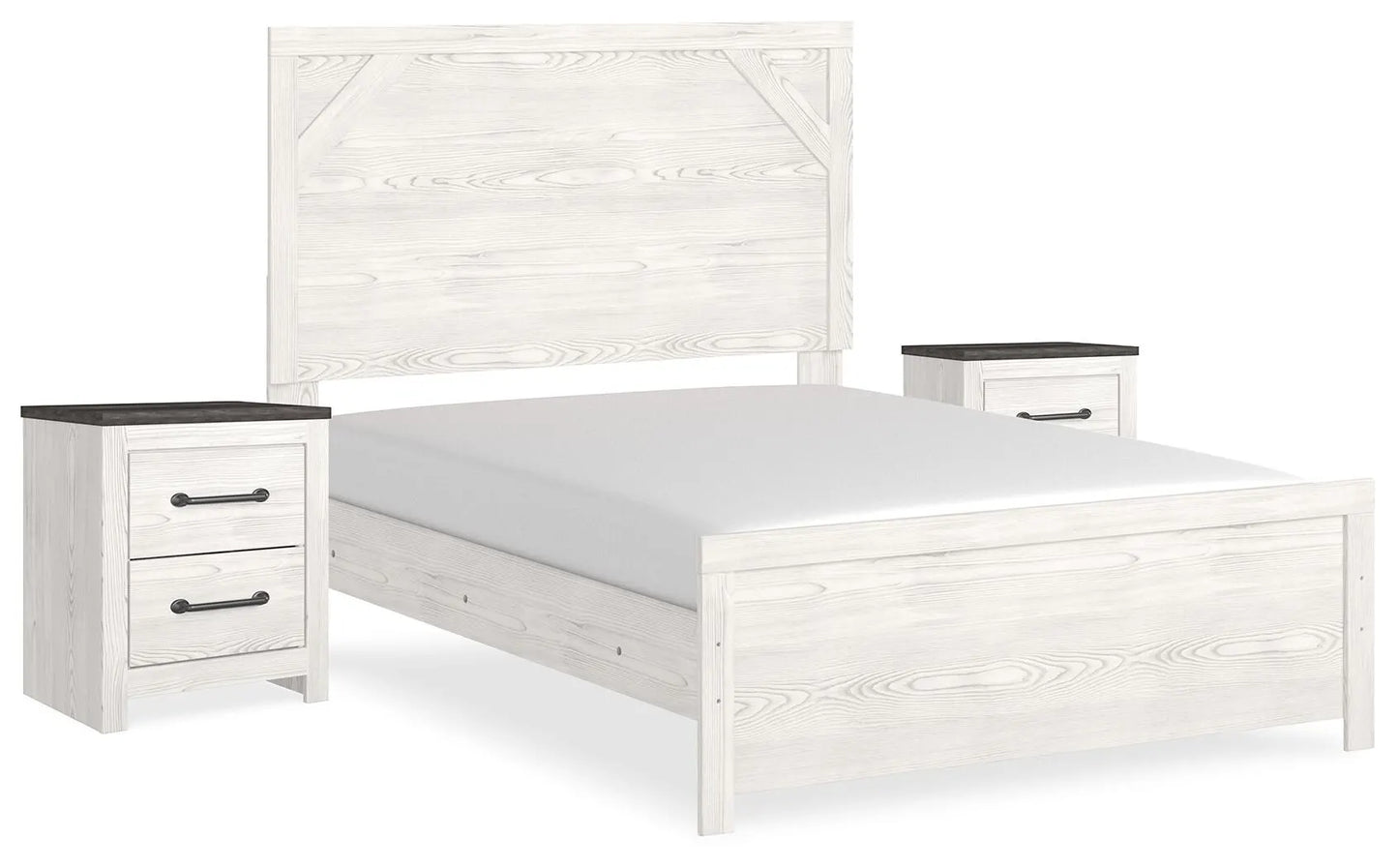 Cama Gerridan con paneles completos y dos mesitas de noche
