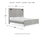 Cama King con paneles Cottonburg