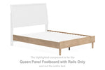Pie de cama con paneles Cielden Queen y rieles