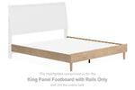 Pie de cama con paneles y rieles Cielden King