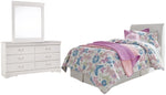 Anarasia Twin Sleigh Headboard, Dresser and Mirror