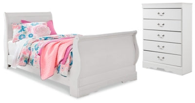 Cama y cómoda tipo trineo gemelas Anarasia