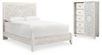 Cama y cómoda Paxberry Queen con paneles