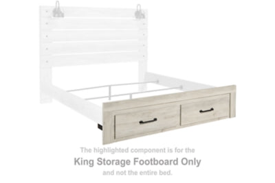 Pie de cama con almacenamiento Cambeck King