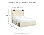 Cambeck Queen Panel Bed with 2 Storage Drawers